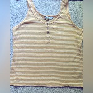 Sonoma striped tank yellow white